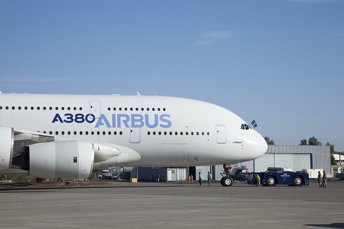 The A380 Airbus employs a motorized mechanism to open and closed its large doors (Image: Airbus)