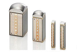 Custom PICMA® Piezo Actuator Stacks with Rounded Top Pieces to Decouple Bending Forces  Custom PICMA® Piezo Actuator Stacks with Rounded Top Pieces to Decouple Bending Forces