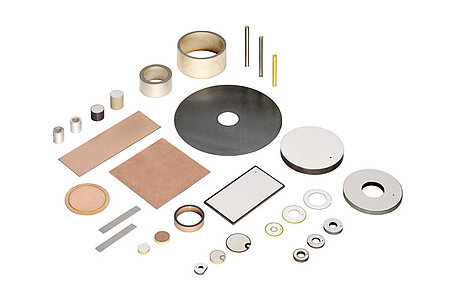 Variety of piezo ceramic transducer disks, rings benders, and tubes. (Image: PI)