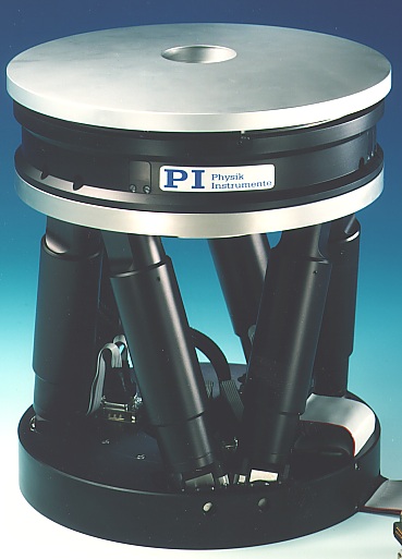 Reaching for the stars, history and future: A piezo-driven active mirror platform from the 90’s for astronomical telescopes on top of a 6 DOF hexapod. It improves the effective optical resolution of earthbound telescopes by taking the twinkle out of the stars. Many of the world’s most powerful telescopes use PI technology to improve their performance. PI recently won a contract to provide thousands of special hybrid piezo / servo motor actuators for the largest optical telescope in the world.