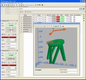 Hexapod control and 3D visualisation of connected hexapod geometry with included PIMikroMove™ Software. 