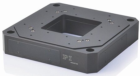Nano-Automation: PImars XYZ piezo nanopositioning stage provides 300×300×300µm scanning range, sub-nanometer resolution with high-speed and trajectory precision due to its flexure-guided parallel kinematics piezo drive system and capacitive parallel metrology position feedback. A digital piezo motion controller delivers the computing performance and bandwidth required for highly accurate trajectory control along with powerful user software and drivers. (Image: PI)