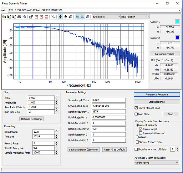 Tuning in PIMikroMove