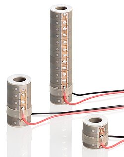 Figure 7b. Ceramic-insulated piezo actuators are also available as tubular stacks.