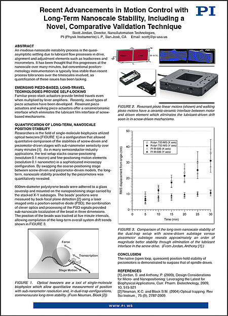 Recent Advancements in Motion Control with Long-Term Nanoscale Stability