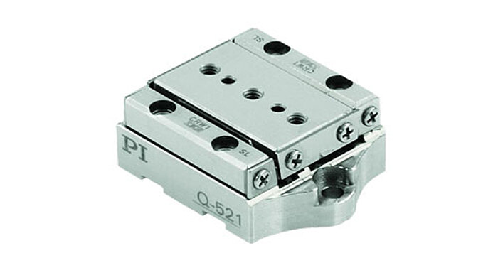 Q-521 Sub-Miniature Linear Stage The Q-521 miniature piezo positioner is an even smaller version of the Q-522 series, with dimensions from 21×30×10mm. It comes in open and closed-loop versions with two linear encoder options for 1 and 4 namometer resolution, respectively. Vacuum compatible versions are also offered for pressures as low as 10-9 hP. Applications include optics and photonics, metrology, microscopy, micromanipulation, biotechnology and automation.
