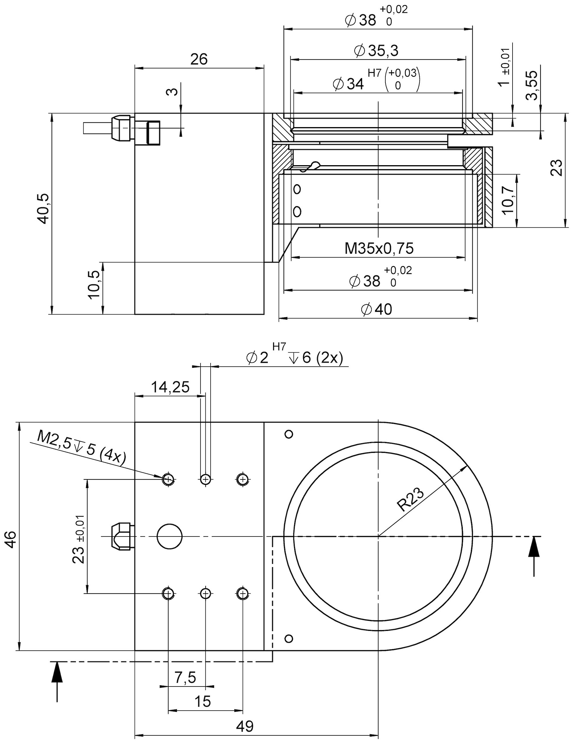 P-725KHDS PIFOC® Objective Scanner with High Dynamics
