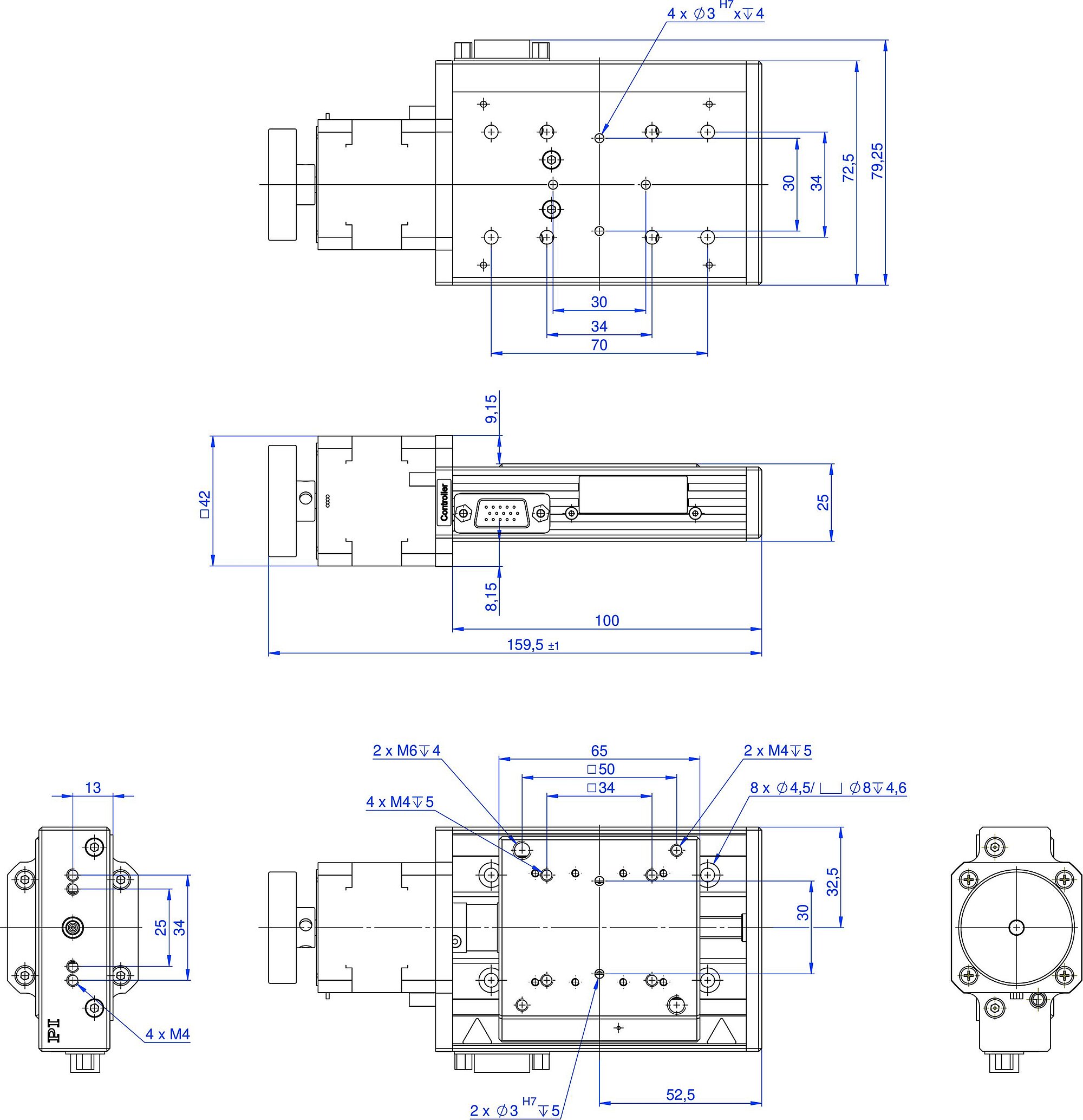 VT-80 V6 Linear Stage Suitable for Vacuum