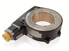 Rotation Stages with Worm Gear Drive: Stepper and Servo Motors, Large Aperture, High Load
