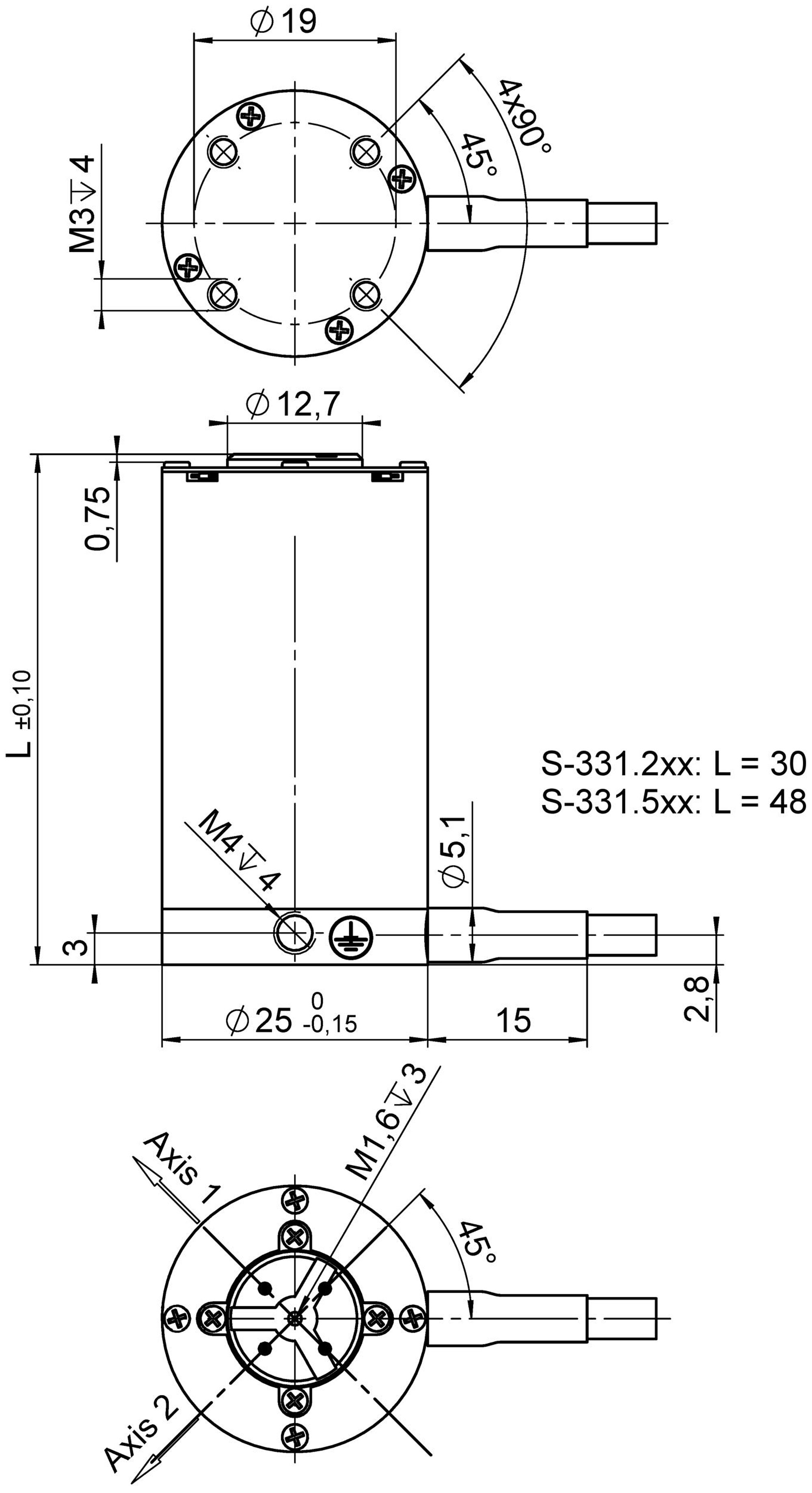 S-331 High-Dynamics Fast Steering Mirror Piezo Tip/Tilt Rapid Response