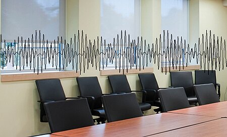 Many uses in domestic and office environments: Turning tables into microphones and window panes into speakers, and/or noise cancellation devices (Photo: PI)