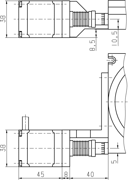 M-038.5S Dimensions