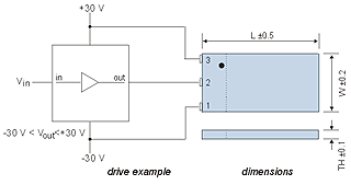 Pin Assignment: 1. -30V [or GND] 2. -30V to +30V [or 0 to 60V] 3. +30V [or +60V] 