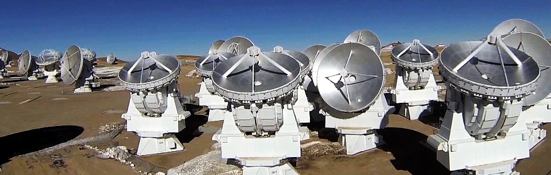 The ALMA telescope array consists of a total of 66 antennae. (Image: ALMA)