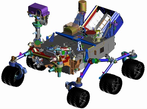 Figure 5. The CheMin spectrometer for chemical and mineralogical analyses in the Mars rover: equipped with piezo actuators from PI Ceramic (Image: NASA)