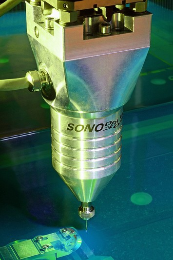 Pictured left, the Sonodrive 300 serial-production vibratory spindle can cut machining times by up to 60%, in high-precision micro-drilling operations, employing a patented process.  (Image: ICT-IMM)