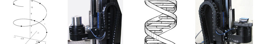 Helical 3D Tomography with Air Bearing Systems and Piezo Motors