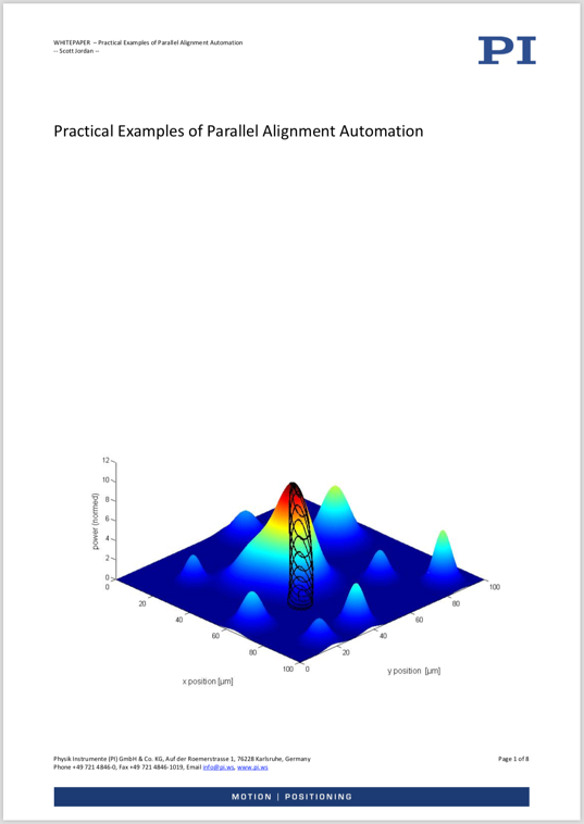 Whitepaper “Practical Examples of Parallel Alignment Automation”