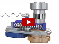 Animation of a new type of miniature piezo ratchet motor drive