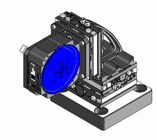 Multi-axis combination of X-Z linear stage (Q-545), with high-speed U-628 ultrasonic miniature rotary stage. (Image: PI)